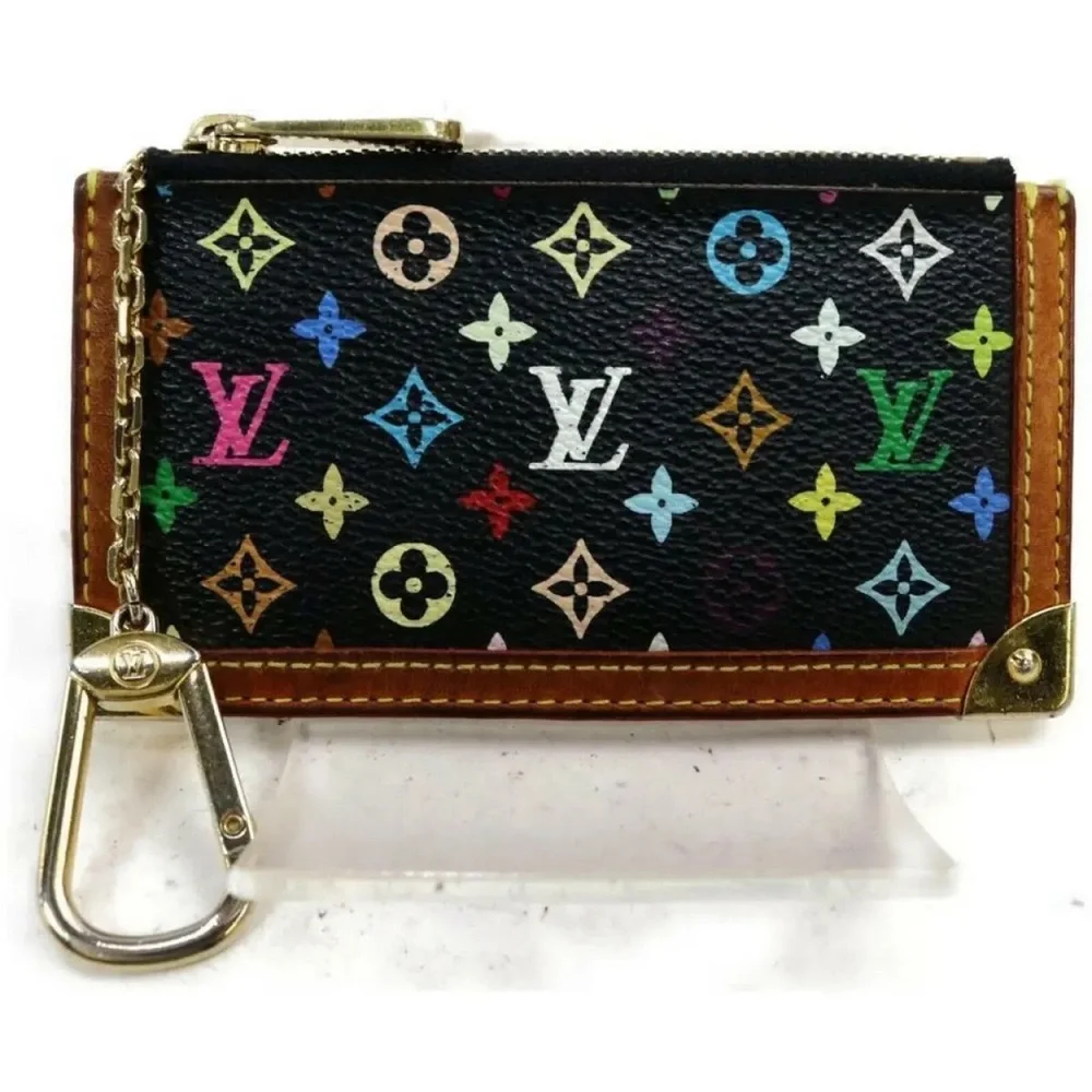 Louis Vuitton White Monogram Multicolor Key Pochette Cles Keychain - Picture 1 of 8